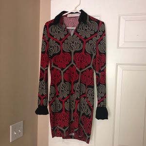 Tracy Negoshan Red/Blk /Grey dress